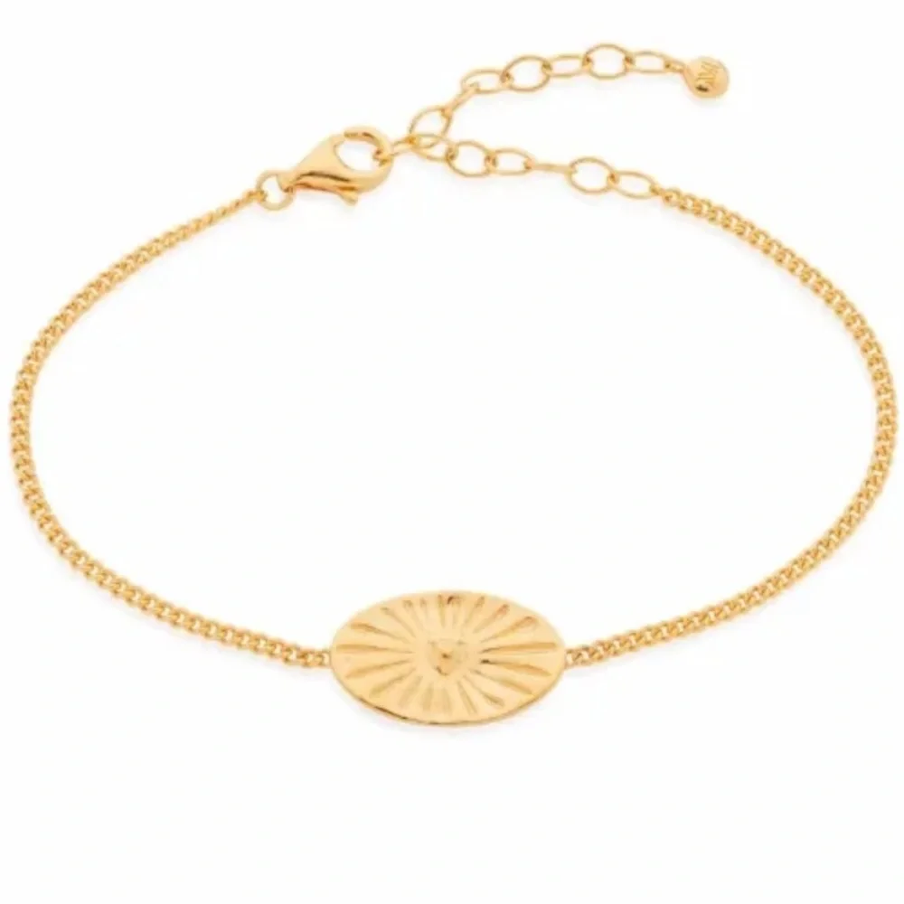 MONICA VINADER 14K GOLD TALISMAN HEART BRACELET